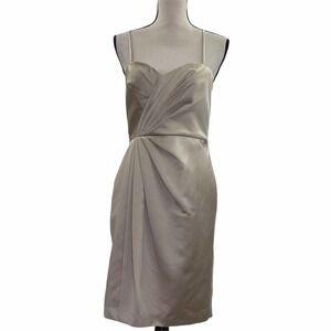 CITY Triangles Gold Ruffled Sleeveless Dress 9
